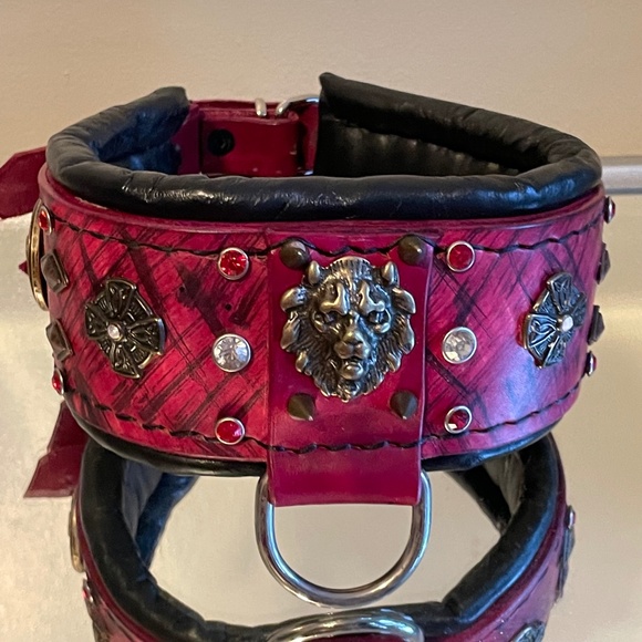 Custom Leather Dog Collar + Over Shoulder Leash